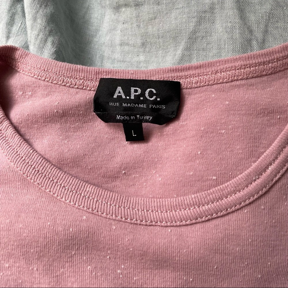 A.P.C. neps speckled/flecked t-shirt L